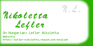 nikoletta lefler business card